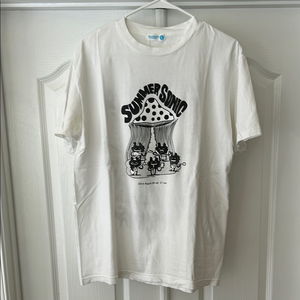 White Summer Sonic Graphic T-Shirt
SummerSonic 2016 August